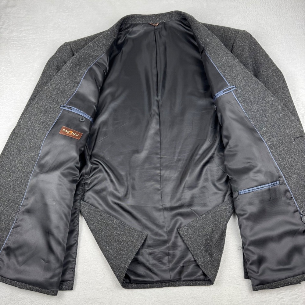 Oak Hill Blazer Men 2XL 50/52R Gray 2-Button Heathered Sport Coat XXL Jacket DXL - Picture 8 of 16